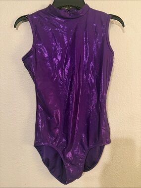 Double Platinum Performance Purple Sleeveless Dance Leotard